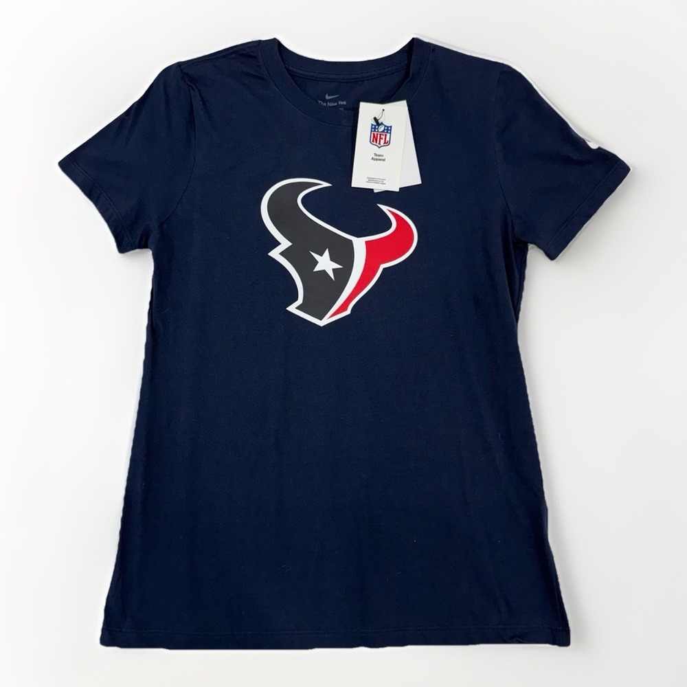 Houston Texans Women's T-Shirt Size Small Nike Dri-Fit Navy Blue